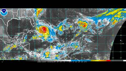Toma satelital del huracán Joaquín