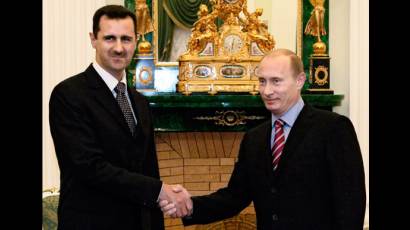 Bashar al-Assad y Vladimir Putin