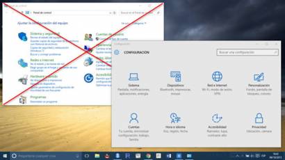 El panel de control de windows desaparecerá