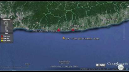 Sismo de 5.4 grados en Fukushima