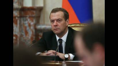 El primer ministro Dimitri Medvedev