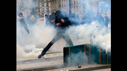 Manifestantes contra el COP-21