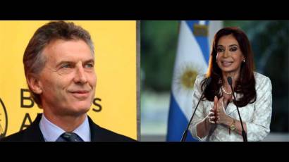 Cristina Fernández y Mauricio Macri
