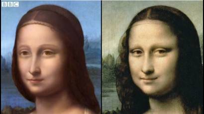 La imagen oculta es de una presunta mujer con la mirada en una dirección distinta a la de la Gioconda, y sin la característica sonrisa. 