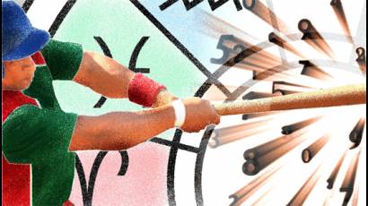 Ilustración: Matemáticas,  béisbol y astros