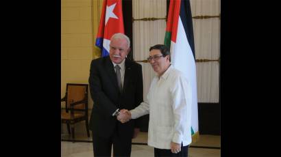 Canciller palestino agradece apoyo de Cuba