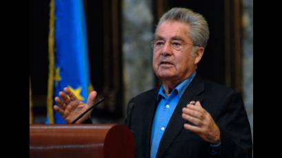 Presidente de Austria dicta conferencia en la Universidad de La Habana