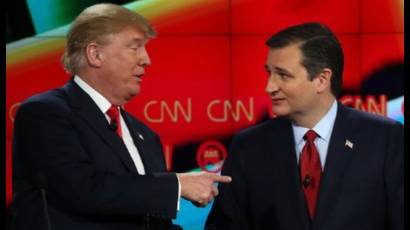 Donald Trump y Ted Cruz