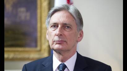 Secretario británico de Relaciones Exteriores Philip Anthony Hammond