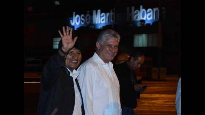 Evo Morales inicia visita oficial a Cuba