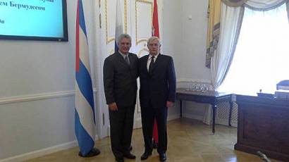 Miguel Díaz-Canel y Gueorgui Poltavchenko. 