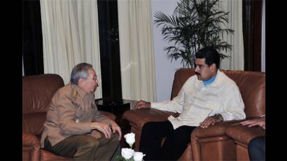  Raúl Castro Ruz y Nicolás Maduro Moros