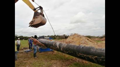 Trabajos de reparación en la conductora