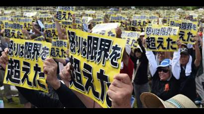 Las manifestaciones del domingo en Okinawa