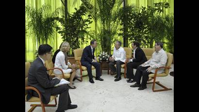 Raúl Castro Ruz recibió en horas de la tarde de este jueves al excelentísimo señor Ban Ki-moon