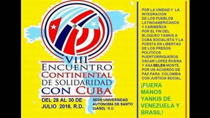 El VIII Encuentro Continental de Solidaridad con Cuba