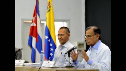 Alí Rodríguez Araque y Ernesto Villegas