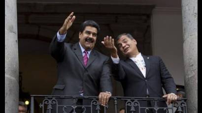 Nicolás Maduro y Rafael Correa