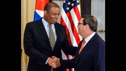 Bruno Rodríguez Parrilla recibe a Anthony Foxx