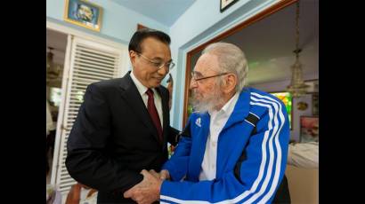 Fidel Castro y Li Keqiang