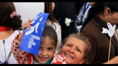 Festejos por la firma del Acuerdo