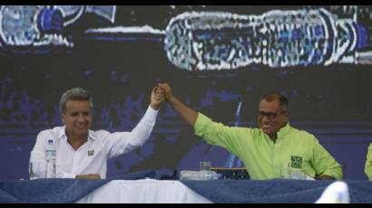 Lenín Moreno y Jorge Glas un binomio para la continuidad.