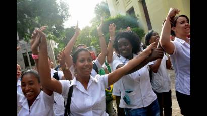 Estudiantes, obreros, campesinos y trabajadores se unieron otra vez por Cuba