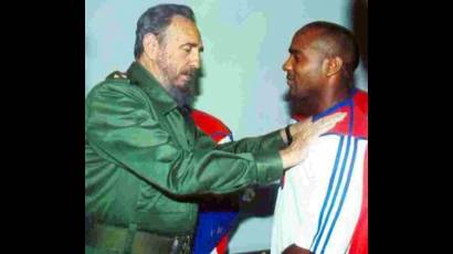 Fidel con Eduardo Paret