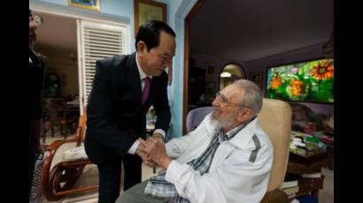 Fidel recibió el 15 de noviembre al actual presidente Tran Dai Quang.