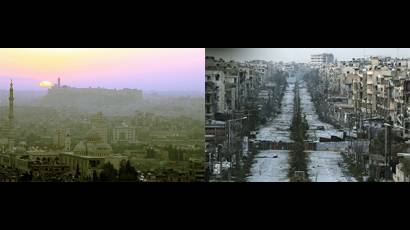 Una vista panorámica de la histórica ciudad de Alepo