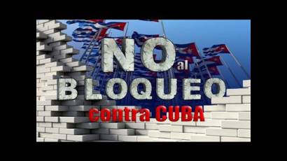 No al Bloqueo contra Cuba