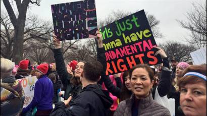 Marcha de Mujeres contra Donald Trump en Washington