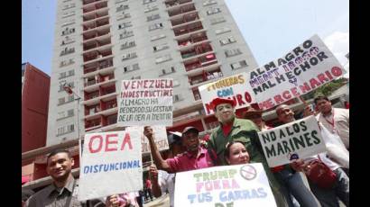 El pueblo venezolano expresa en las calles su rechazo al intervencionismo de la OEA