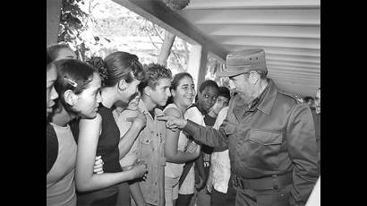 Fidel y la juventud 