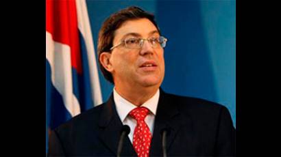 Ministro de Relaciones Exteriores de Cuba, Bruno Rodríguez Parrilla. 
