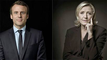 Le Pen y Macron