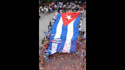 Bandera de Cuba en las Romerias de Mayo