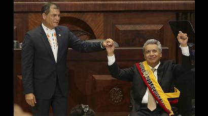 Lenín Moreno y Rafael Correa