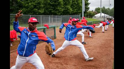 Entrenamiemto del equipo Cuba