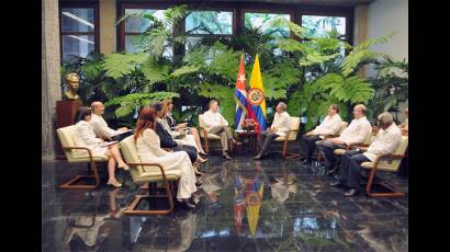 Raúl Castro Ruz y Juan Manuel Santos