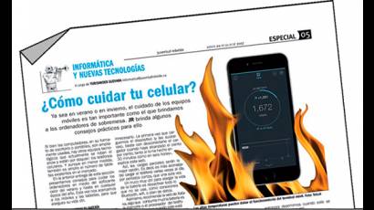 Celulares incendiados
