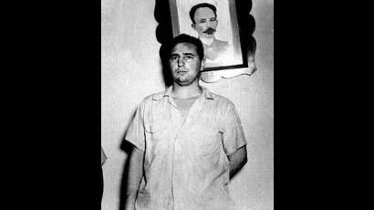 Fidel después del asalto al cuartel Moncada, en el Vivac de Santiago de Cuba