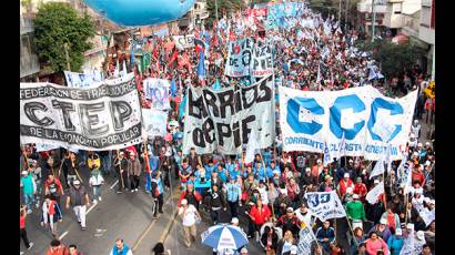 manifestación hasta la Plaza de Mayo. 