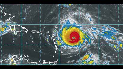 Última imagen de Irma (hora local: 3:00)