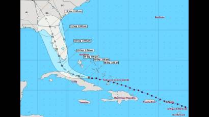 Trayectoria del huracán