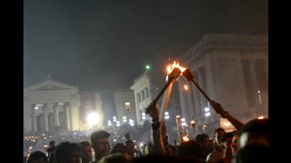  Los pinos nuevos desfilaron con la luz libertaria y justiciera del Apóstol.