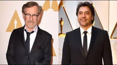 Steven Spielberg y Javier Bardem