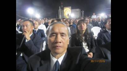 En la despedida a Fidel en la Plaza de la Revolución José Martí, tras su desaparición física.