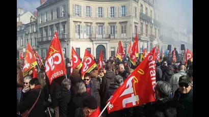 la huelga en Francia 