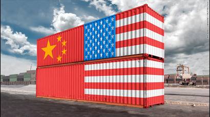 Guerra comercial entre Estados Unidos y China.
